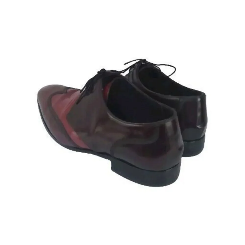 Hugo Boss Mens Leather‎ Two-tone Lace-up Pointed Toe Derby Shoes Size 10